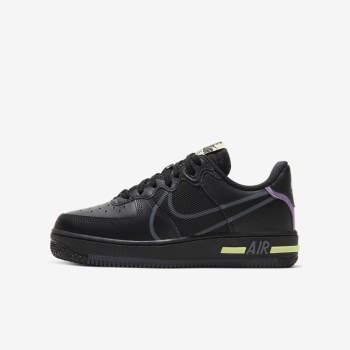 Nike Air Force 1 React - Nagyobb Gyerek Air Force 1 - Fekete/Lila/Sötét Szürke